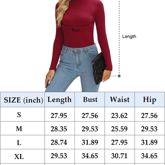 Womens Long Sleeve Ruffle Mock Neck Bodysuit Jumpsuit Tops Business Casual - NWT - Picture 5 of 6